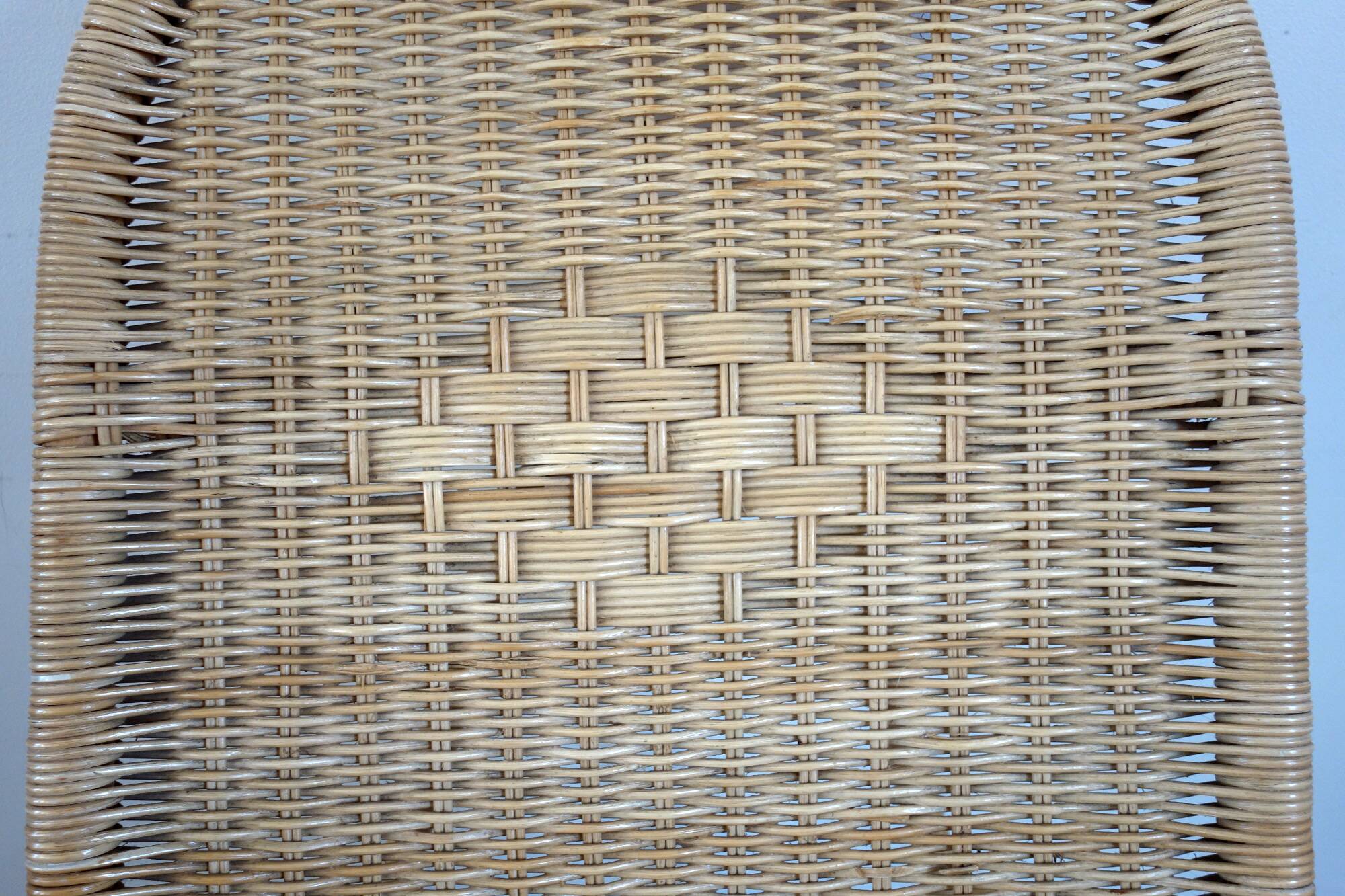 Vintage rattan bamboo rocking chair