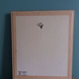 Signed painting, landscape, boat on river, Poitevin marsh