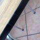 Leather in formica imitation wood and chrome feet / vintage 60s-70s