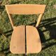 Paire de chaises bois massif P.G. Delaye “Grain de café”