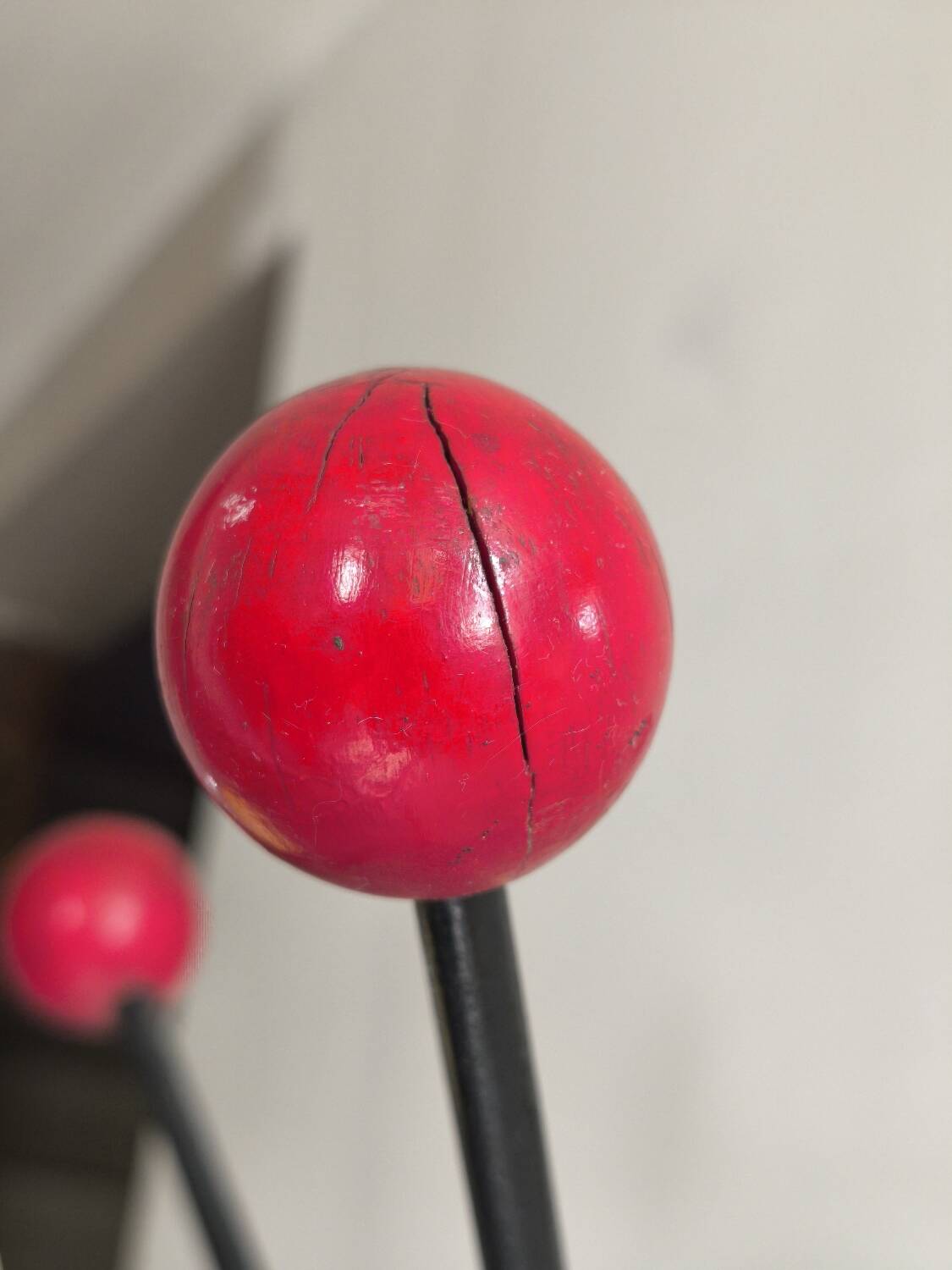 Vintage metal and wood coat rack