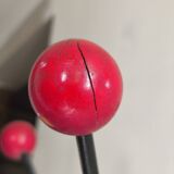 Vintage metal and wood coat rack