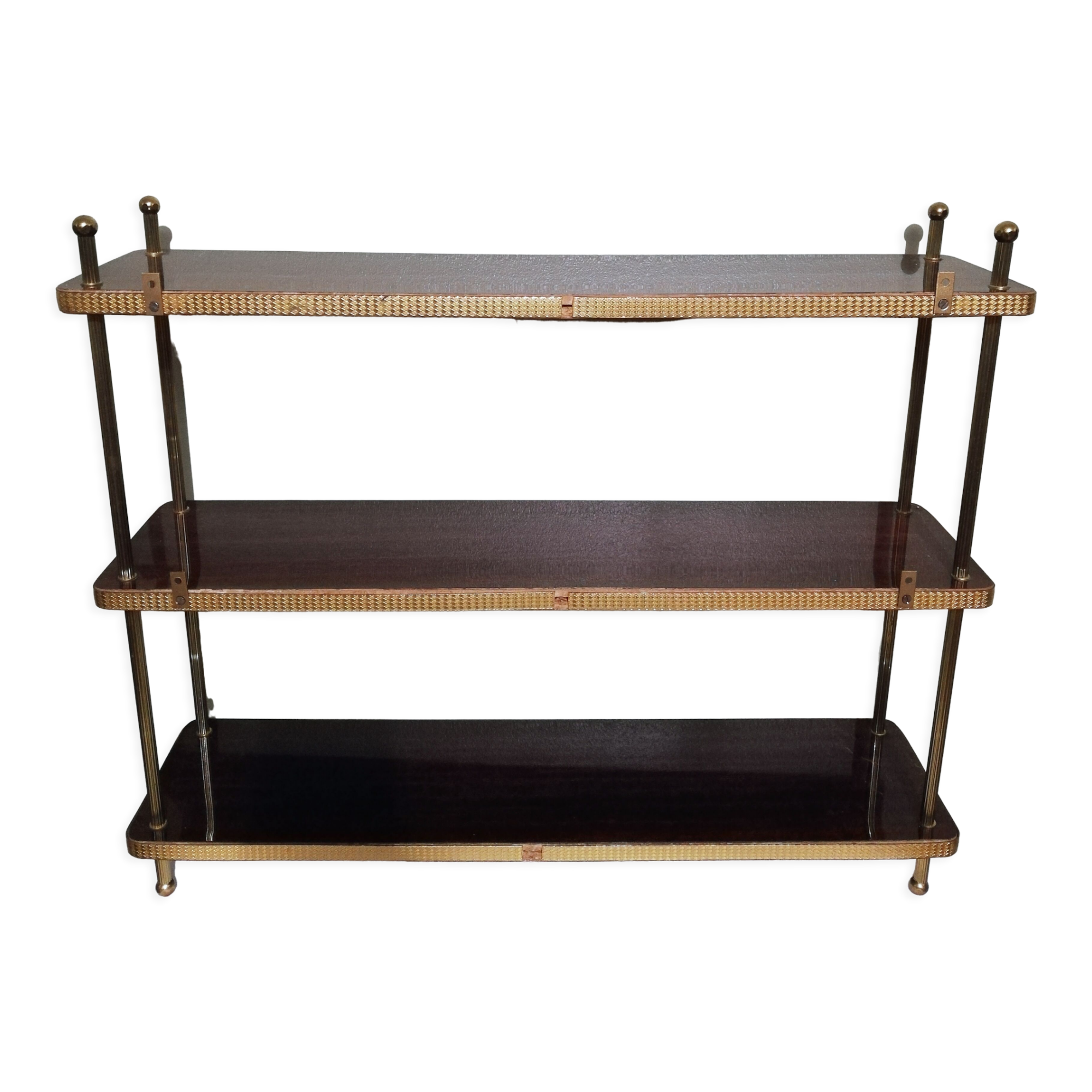 Vintage shelf to install or fix in formica and brass