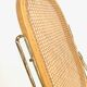 Vintage brass curved wooden rocking chair