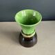 Bicolour vase in glazed terracotta - Savoyard craftsmanship