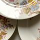 Floral porcelain dessert plates x14