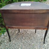 Commode ancienne style louis xv marqueterie plateau marbre