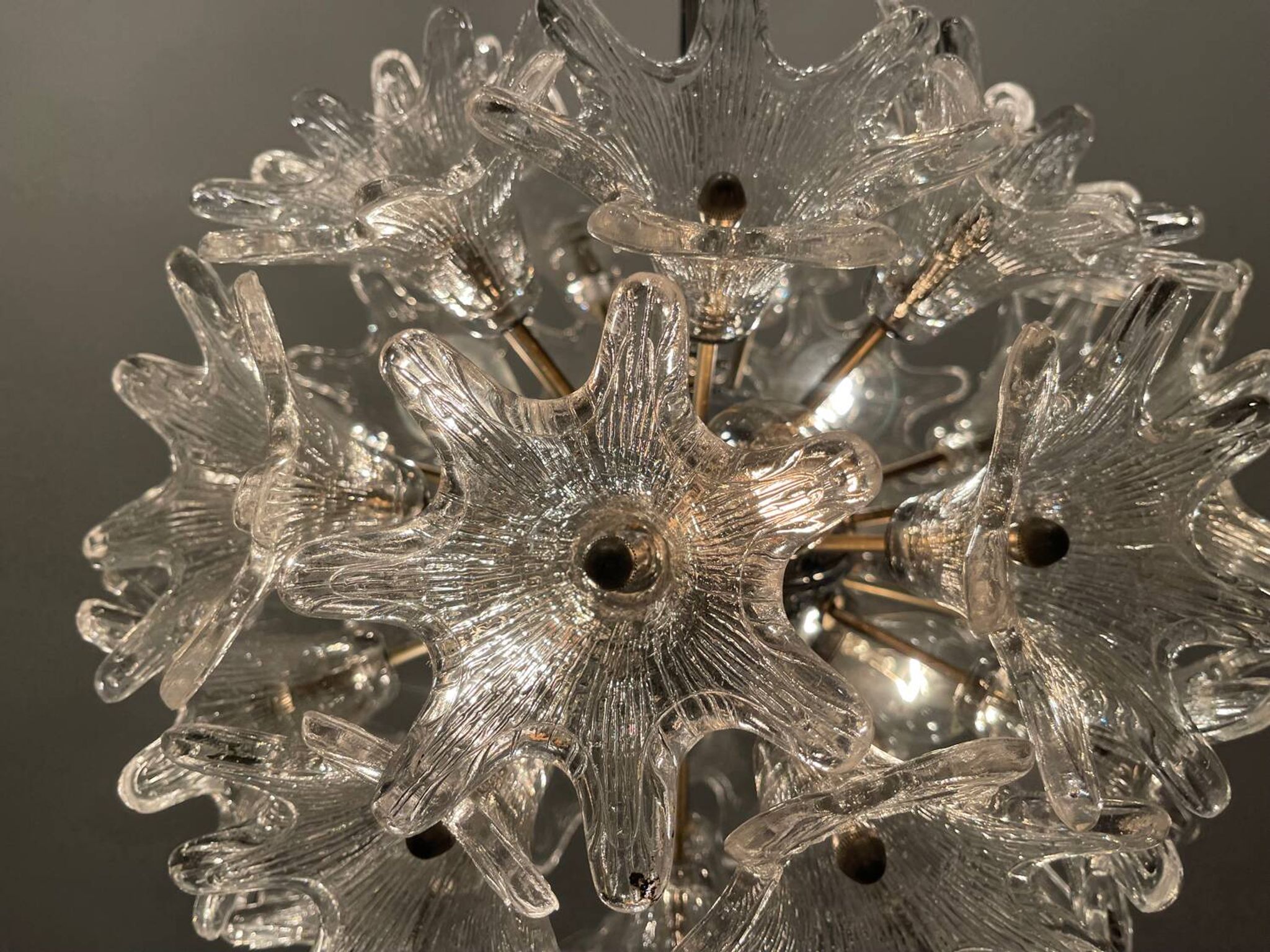 Murano Glass Flower Chandeliers by Paolo Venini for Veart, 1960s