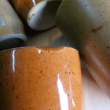 Set of 6 vintage stoneware cups