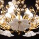 Murano Candlestick White Flowers, 1970
