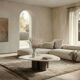 STONE VALLEY Contemporary coffee table – Rivage – Crema marble