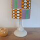 Afro-pop table lamp with Kente wax print