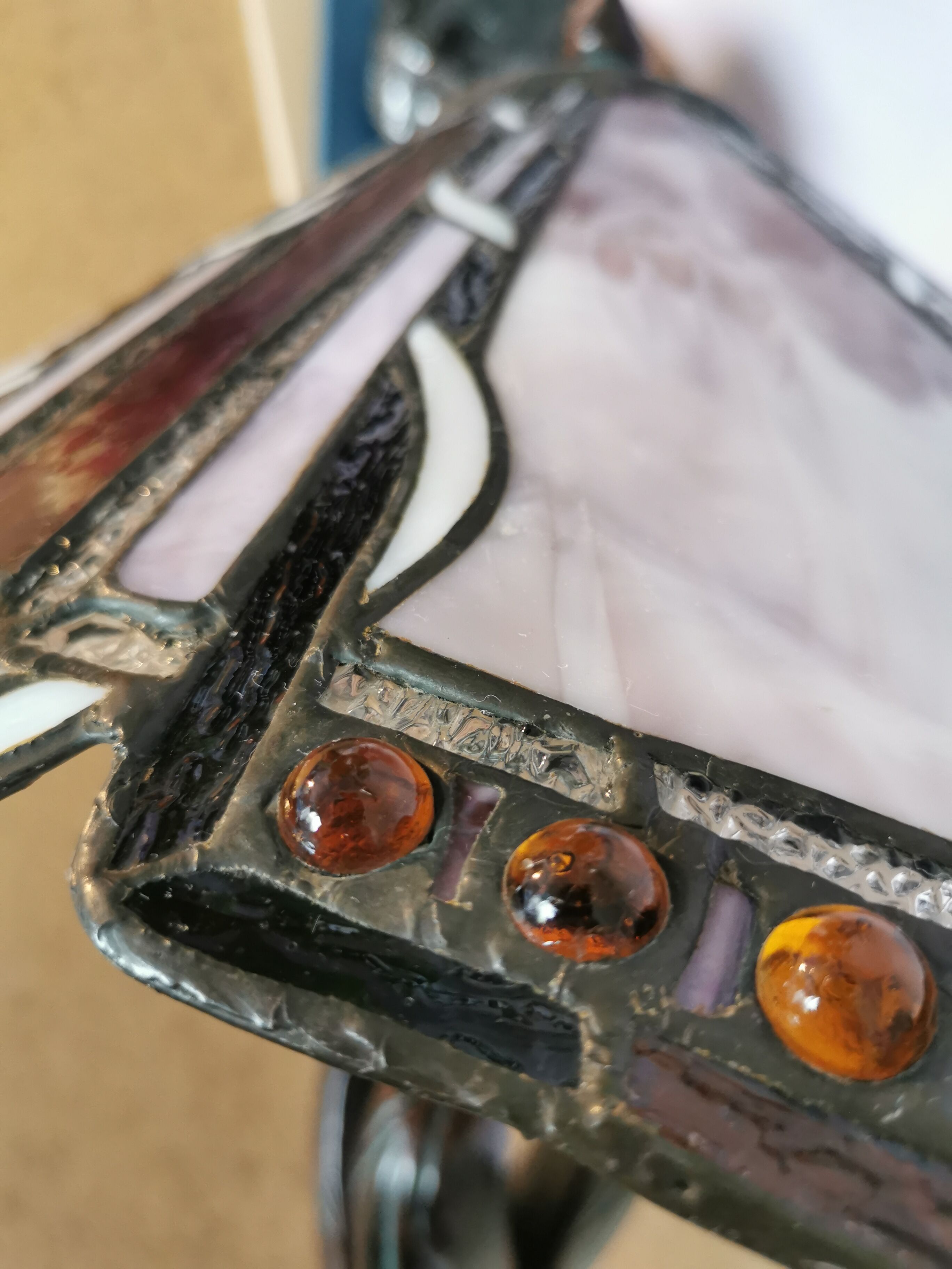 Tiffany style lamp, stained glass, art nouveau