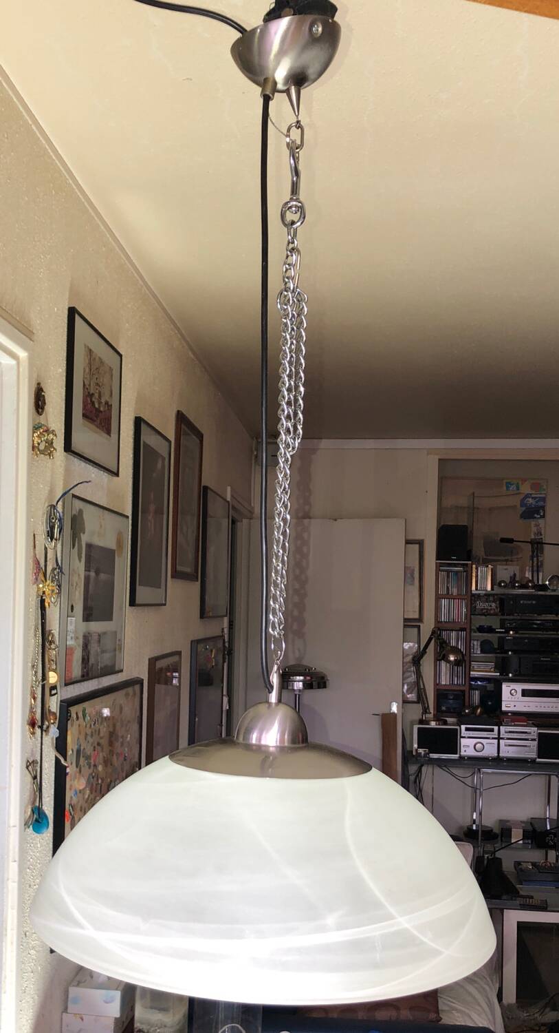 Molded glass pendant light