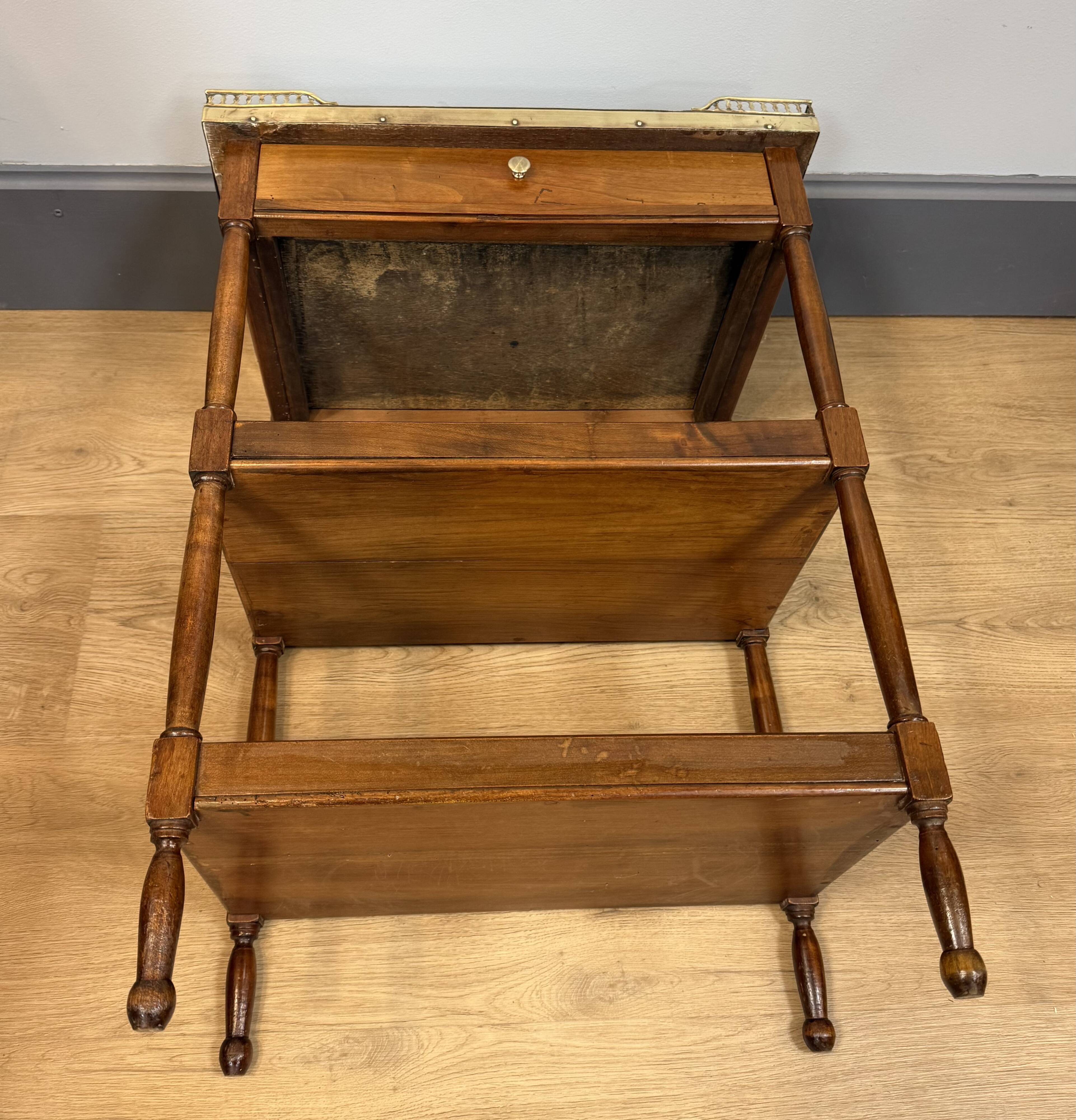 Small mahogany side table in Louis XVI style.