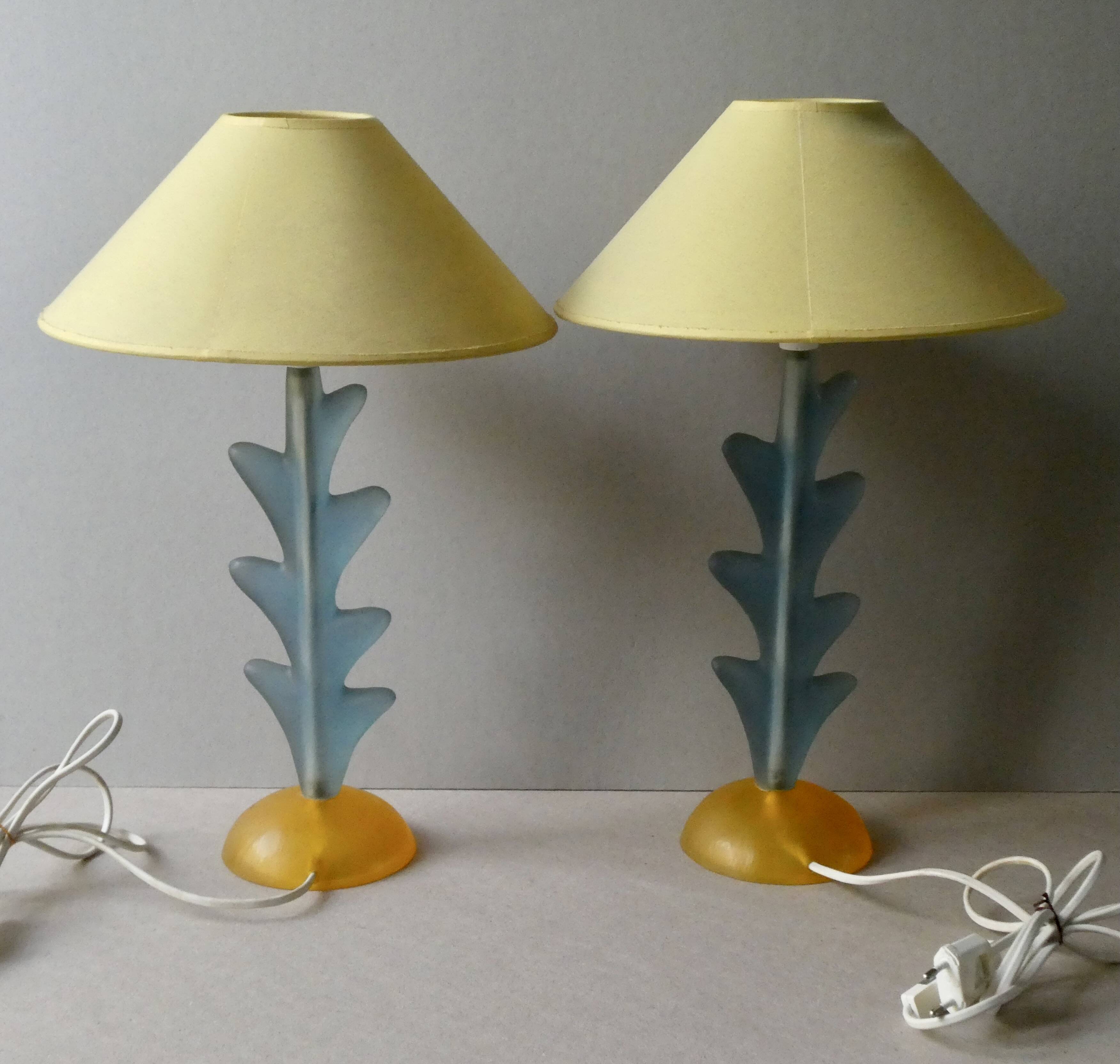 Paire de lampes design Trait d'Union des années 80