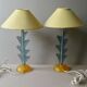 Paire de lampes design Trait d'Union des années 80