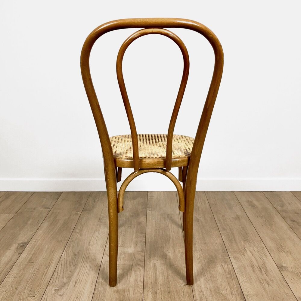 Bentwood and cane bistro chair