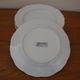 6 fine white porcelain dessert plates (signed Ph. Deshoulières) with festooned golden edges