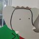 Children's Wall Decoration Babar the King Painted Wood