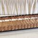 Wall shelf in metal and rattan - 60s/50s