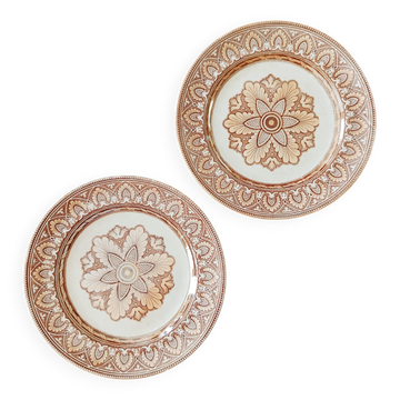 Set of 2 flat plates Petrus Regout, Tancrède