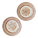 Set of 2 flat plates Petrus Regout, Tancrède