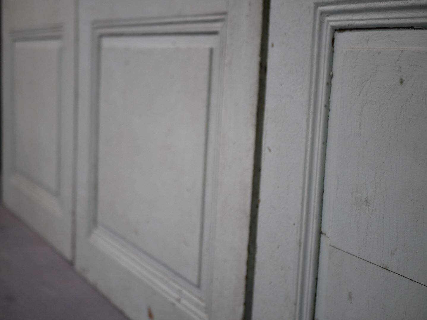Antique painted wooden doors