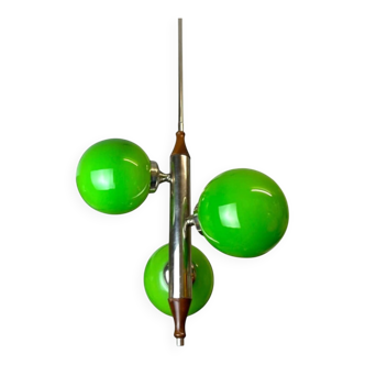 Green Space Age clustered chandelier