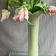 Vase soliflore en opaline vert pomme vintage