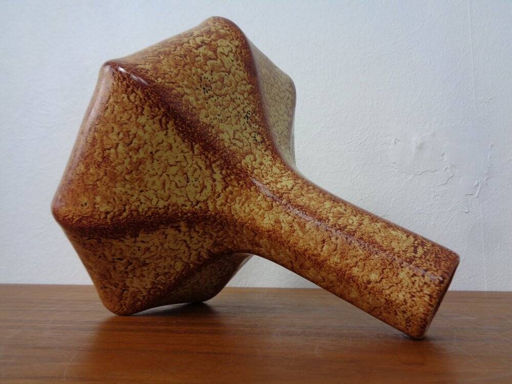 Italian ceramic vase by Roberto Rigon for Bertoncello, 1960s.