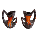 Pair of vases Fat Lava, Vallauris, 50s