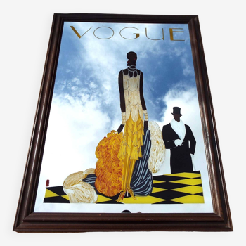 Vogue screen-printed mirror