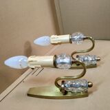 Pair of bronze and glass sconces 1940