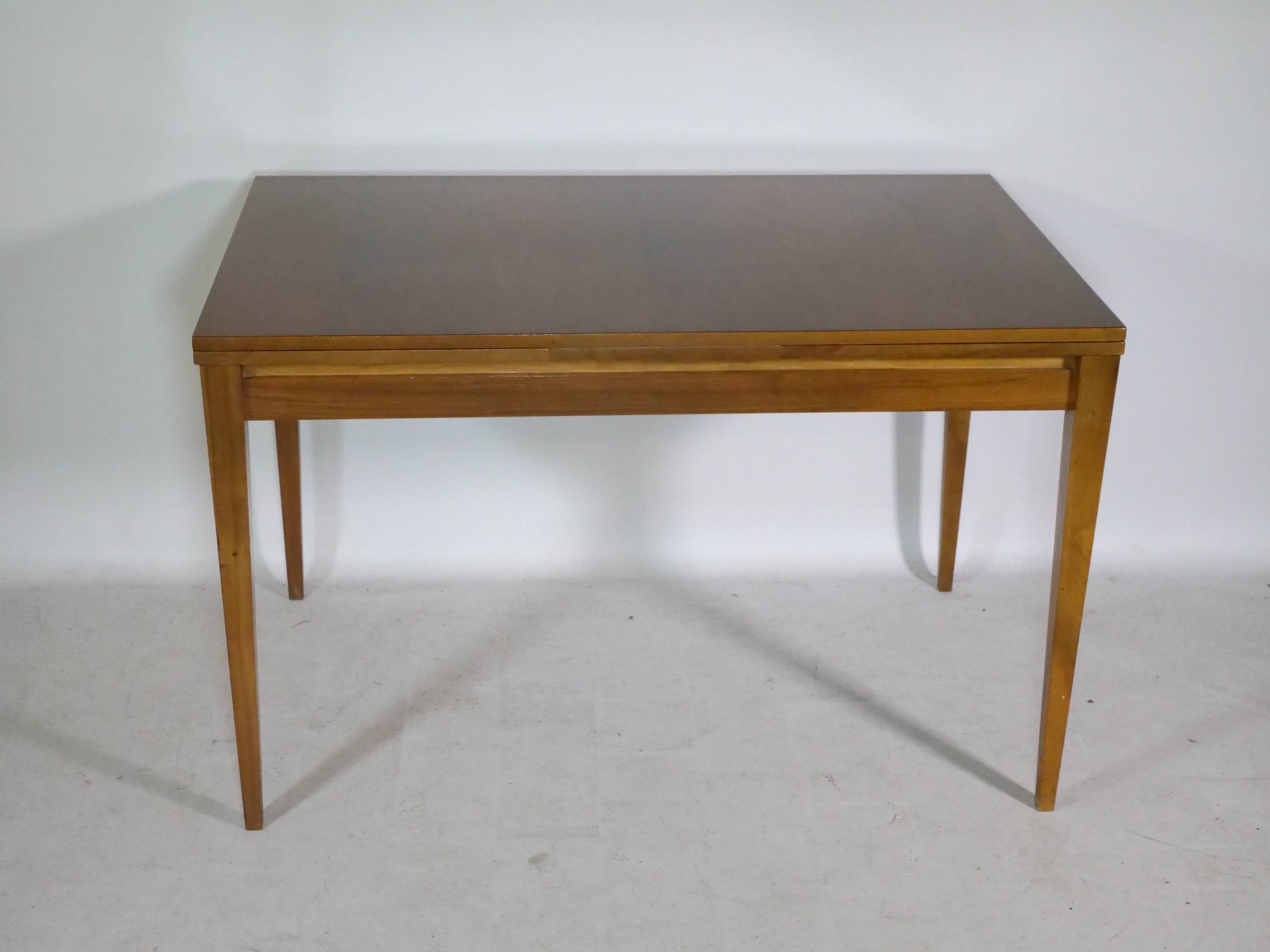 Extendable vintage dining table, walnut, 1960s