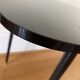 Black glass and metal coffee table from the 50s