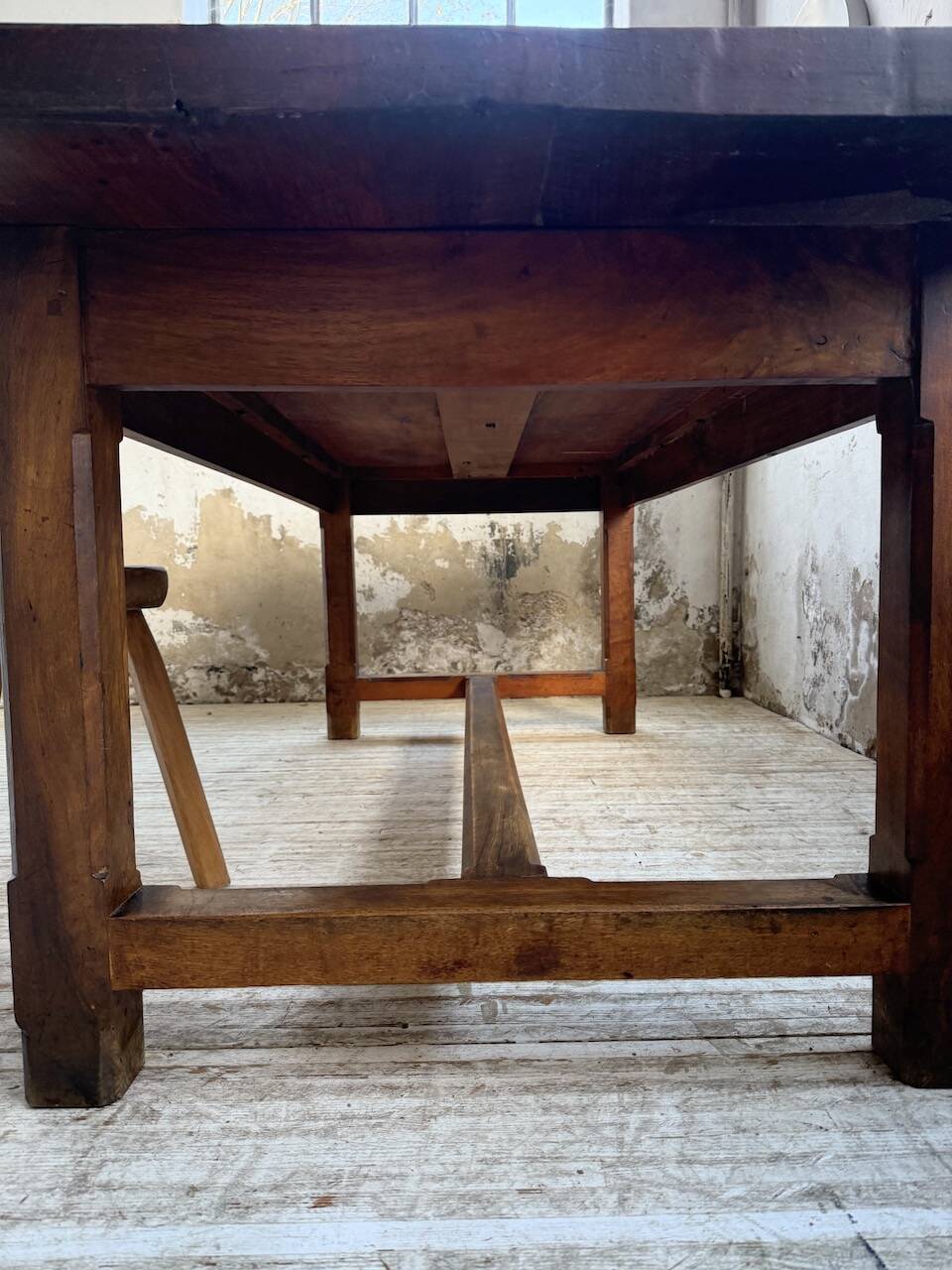 Rustic farmhouse table, solid oak, 2m