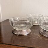 lot of 5 silver-plated metal fruit bowls in syrup made in Italy