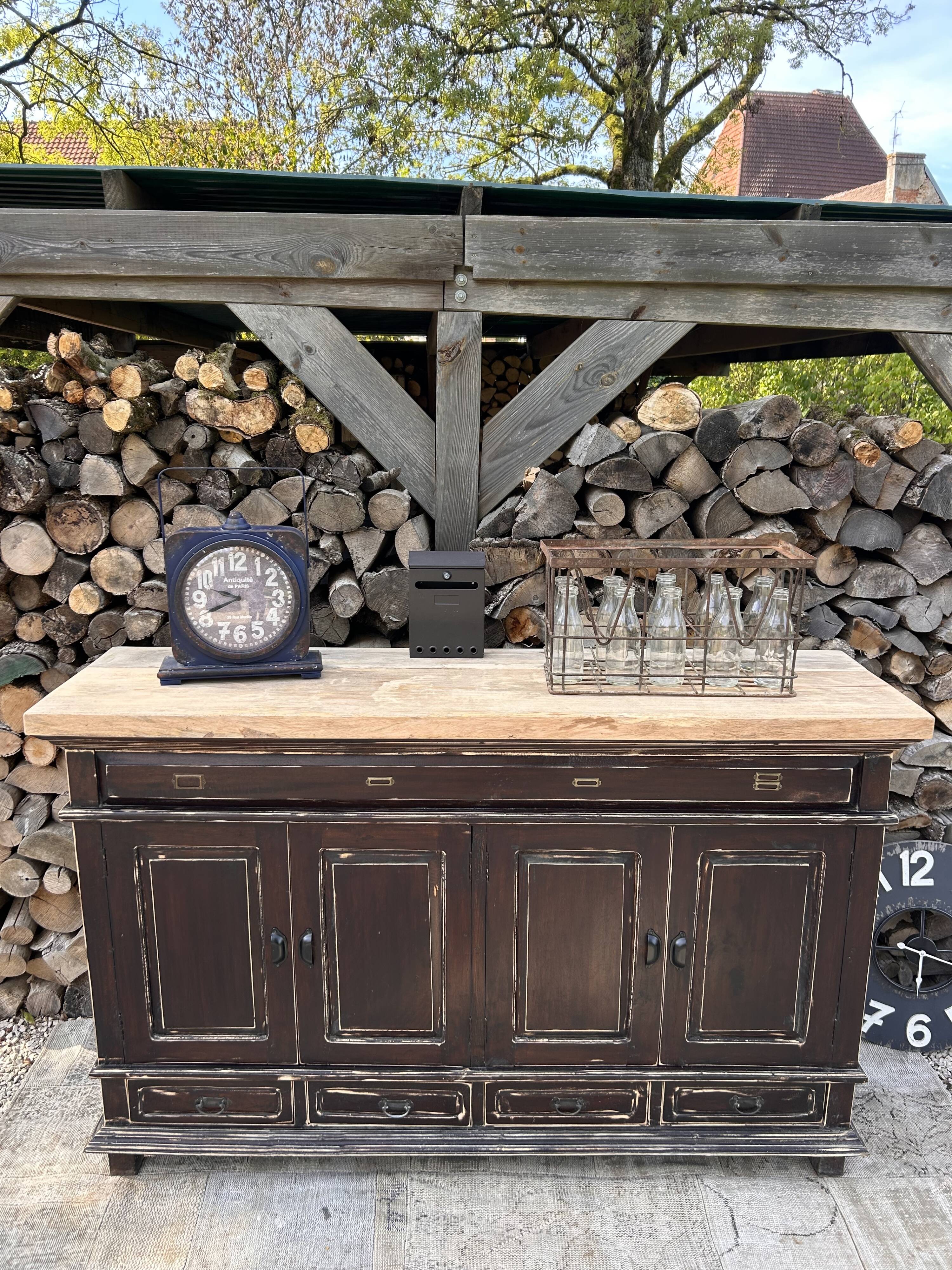 Meuble métier massif ébèné