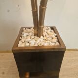 Lampe de table palmier en laiton vintage Maison Jansen, années 1970, France