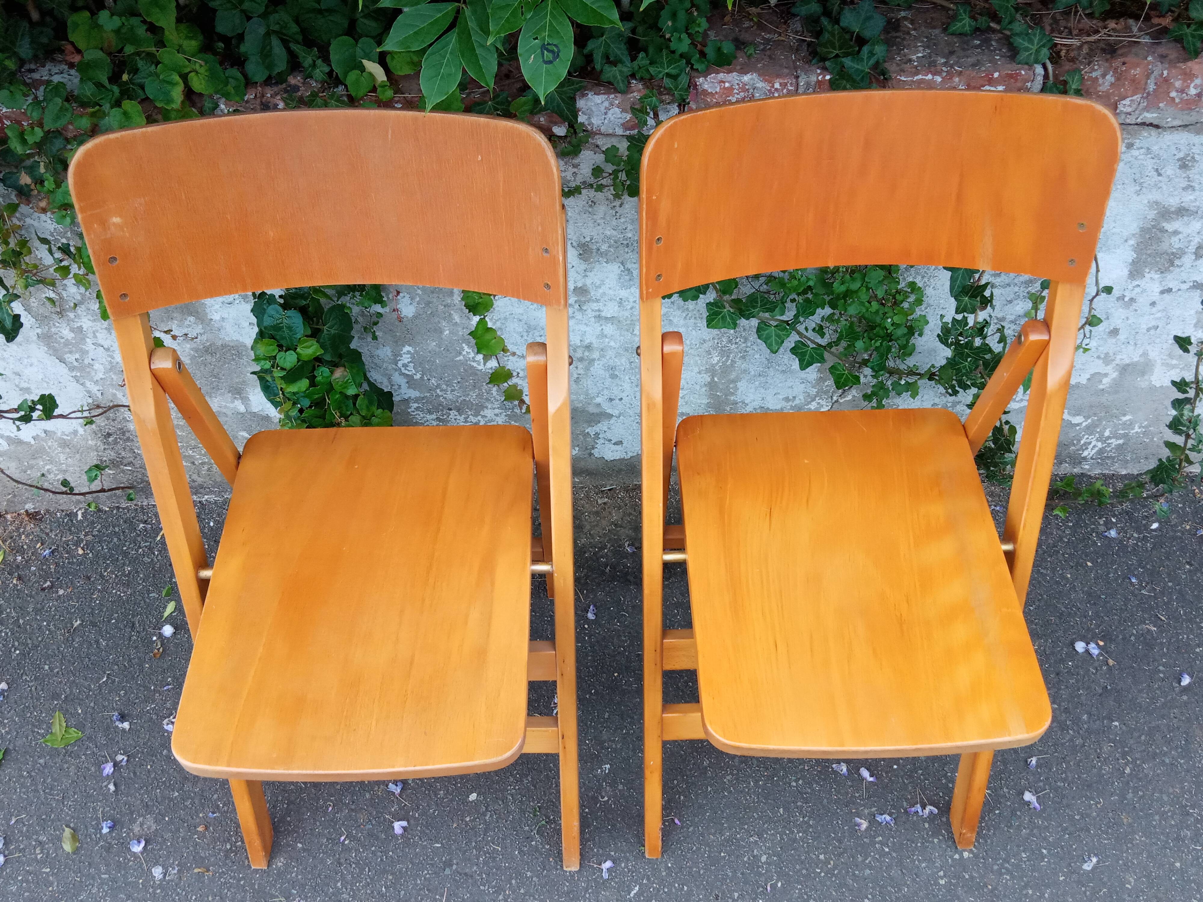 Pair of folding chairs 50s