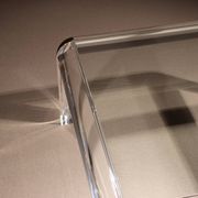 Square Lucite & Brass Coffee Table | Europe 1970s