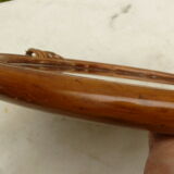 Miroir vintage ovale en bambou et rotin - 31x28cm