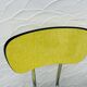 Pair of vintage yellow chrome Formica kitchen chairs.