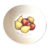 Ceramic salad bowl apples and pears Ter Steege Rÿssen vintage