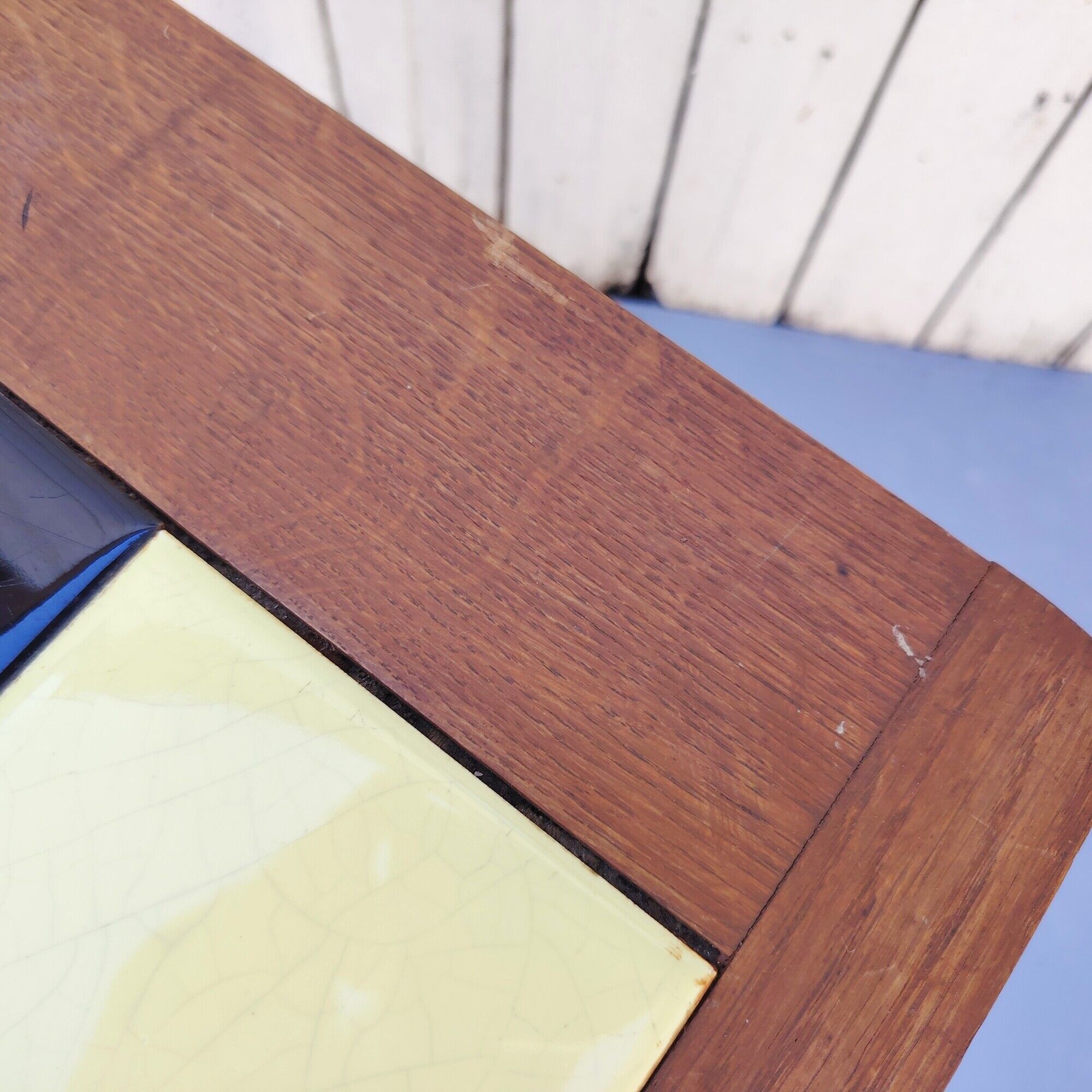 Folding side table, 50s design, trumpet legs, vintage