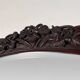 Large mirror (2 metres) Art Nouveau in carved mahogany with high-relief decoration.