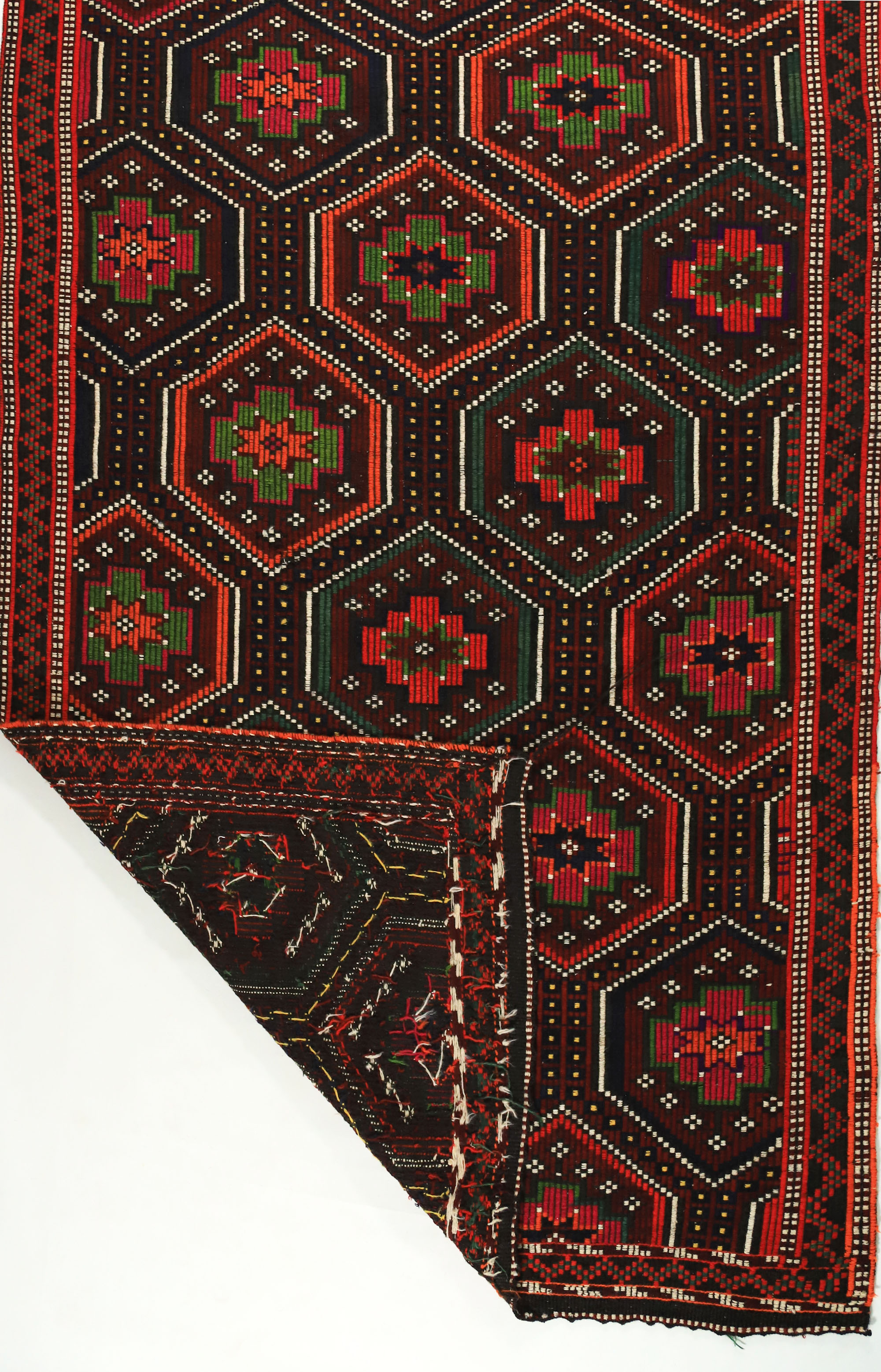 Anatolian handmade kilim rug 295 cm x 169 cm