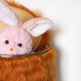 Pouf chest, Pelfran moumoute orange