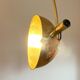 German Postmodern Vintage Brass Arc Floor Lamp with Clamp Rod attributed to Florian Schulz, 1970s